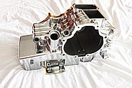 2008 Harley Davidson Road King Motorcycle Aluminum Engine / Transmission Cases AFTER Chrome-Like Metal Polishing and Buffing Services / Resoration Services 