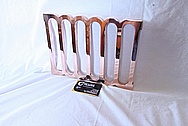 Motorcycle Custom Copper Rack Pieces AFTER Chrome-Like Metal Polishing and Buffing Services / Restoration Services