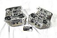 Harley Davidson Motorcycle Aluminum Cylinder Heads AFTER Chrome-Like Metal Polishing and Buffing Services / Restoration Services 
