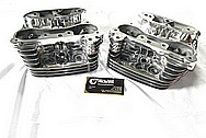 Harley Davidson Motorcycle Aluminum Cylinder Heads AFTER Chrome-Like Metal Polishing and Buffing Services / Restoration Services 