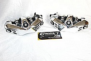 Motorcycle Steel Nisin Front Brake Calipers AFTER Chrome-Like Metal Polishing and Buffing Services / Restoration Services