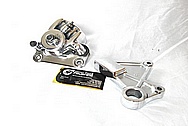 Motorcycle Steel Nisin Rear Brake Caliper AFTER Chrome-Like Metal Polishing and Buffing Services / Restoration Services