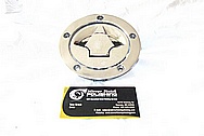 Motorcycle Aluminum Gas Cap Cover Piece AFTER Chrome-Like Metal Polishing and Buffing Services / Restoration Services