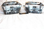 2002 Harley Davidson Sportster Motorcycle / Bike Aluminum Cylinder Heads AFTER Chrome-Like Metal Polishing and Buffing Services / Resoration Services 