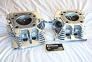 2002 Harley Davidson Sportster Motorcycle / Bike Aluminum Cylinder Heads AFTER Chrome-Like Metal Polishing and Buffing Services / Resoration Services 