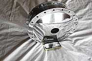 Harley Davidson Aluminum Motorcycle Front Wheel Brake Hub AFTER Chrome-Like Metal Polishing and Buffing Services / Restoration Services 