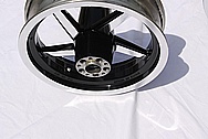 Yamaha Victory Aluminum Motorcycle Wheel AFTER Chrome-Like Metal Polishing and Buffing Services