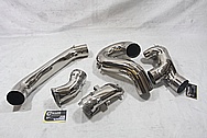 Titanium Motorcycle Racing Pipes AFTER Chrome-Like Metal Polishing and Buffing Services / Restoration Services