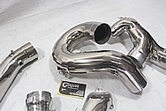 Titanium Motorcycle Racing Pipes AFTER Chrome-Like Metal Polishing and Buffing Services / Restoration Services
