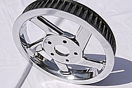 Yamaha Victory Aluminum Belt Drive Cog AFTER Chrome-Like Metal Polishing and Buffing Services