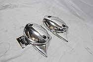 Triumph Aluminum Motorcycle Engine Cover Piece AFTER Chrome-Like Metal Polishing and Buffing Services / Restoration Services 