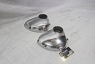 Triumph Aluminum Motorcycle Engine Cover Piece AFTER Chrome-Like Metal Polishing and Buffing Services / Restoration Services 