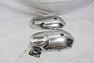 Triumph Aluminum Motorcycle Engine Cover Piece AFTER Chrome-Like Metal Polishing and Buffing Services / Restoration Services 