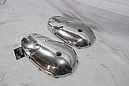 Triumph Aluminum Motorcycle Engine Cover Piece AFTER Chrome-Like Metal Polishing and Buffing Services / Restoration Services 