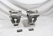 Harley Davidson S&S Aluminum Cylinders and Cylinder Heads AFTER Chrome-Like Metal Polishing and Buffing Services / Restoration Services 