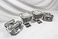 Harley Davidson S&S Aluminum Cylinders and Cylinder Heads AFTER Chrome-Like Metal Polishing and Buffing Services / Restoration Services 