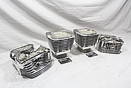 Harley Davidson S&S Aluminum Cylinders and Cylinder Heads AFTER Chrome-Like Metal Polishing and Buffing Services / Restoration Services 