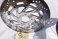 Yamaha Victory Motorcycle Steel Rear Rotor AFTER Chrome-Like Metal Polishing and Buffing Services