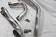 Custom Stainless Steel Motorcycle Pipes AFTER Chrome-Like Metal Polishing and Buffing Services / Restoration Services