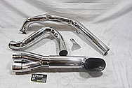 Custom Stainless Steel Motorcycle Pipes AFTER Chrome-Like Metal Polishing and Buffing Services / Restoration Services