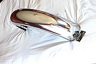 Harley Davidson Steel Front Fender AFTER Chrome-Like Metal Polishing and Buffing Services / Restoration Service