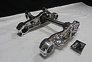 Aluminum Motorcycle Triple Tree Parts AFTER Chrome-Like Metal Polishing and Buffing Services / Restoration Service