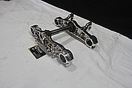 Aluminum Motorcycle Triple Tree Parts AFTER Chrome-Like Metal Polishing and Buffing Services / Restoration Service