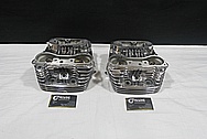 Harley Davidson Shovelhead Aluminum Cylinder Heads AFTER Chrome-Like Metal Polishing and Buffing Services / Restoration Service