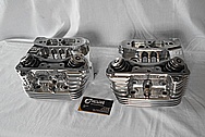 Patrick Billet Aluminum Motorcycle Engine Cylinder Heads AFTER Chrome-Like Metal Polishing and Buffing Services / Restoration Services