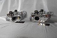 Patrick Billet Aluminum Motorcycle Engine Cylinder Heads AFTER Chrome-Like Metal Polishing and Buffing Services / Restoration Services