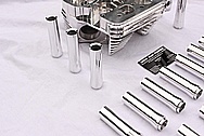 Aluminum Motorcycle Head and Pushrod Tubes AFTER Chrome-Like Metal Polishing and Buffing Services
