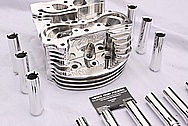 Aluminum Motorcycle Head and Pushrod Tubes AFTER Chrome-Like Metal Polishing and Buffing Services