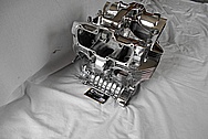 Aluminum Motorcycle Engine Cover Pieces and Engine Case AFTER Chrome-Like Metal Polishing and Buffing Services / Restoration Services