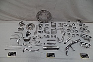 Aluminum and Steel Motorcycle Parts AFTER Chrome-Like Metal Polishing and Buffing Services / Restoration Services