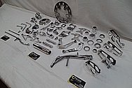 Aluminum and Steel Motorcycle Parts AFTER Chrome-Like Metal Polishing and Buffing Services / Restoration Services