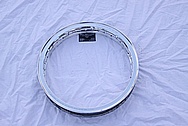 Aluminum Motorcycle Spoke Wheel AFTER Chrome-Like Metal Polishing and Buffing Services