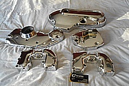 Harley Davidson Aluminum Motorcycle Engine Cover Pieces AFTER Chrome-Like Metal Polishing and Buffing Services / Restoration Services