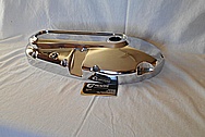 Harley Davidson Aluminum Motorcycle Engine Cover Piece AFTER Chrome-Like Metal Polishing and Buffing Services / Restoration Services