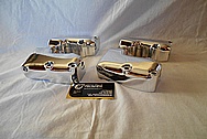 Harley Davidson Aluminum Motorcycle Engine Rocker Cover Pieces AFTER Chrome-Like Metal Polishing and Buffing Services / Restoration Services