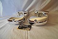 Harley Davidson Aluminum Motorcycle Engine Rocker Cover Pieces AFTER Chrome-Like Metal Polishing and Buffing Services / Restoration Services