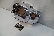 Aluminum Motorcycle Engine Cover Piece AFTER Chrome-Like Metal Polishing and Buffing Services / Restoration Services