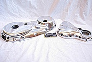 1975 Norton Commando Aluminum Engine Cover Pieces AFTER Chrome-Like Metal Polishing and Buffing Services