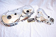 1975 Norton Commando Aluminum Engine Cover Pieces AFTER Chrome-Like Metal Polishing and Buffing Services