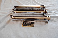 Aluminum Motorcycle Fork Tubes AFTER Chrome-Like Metal Polishing and Buffing Services / Restoration Services