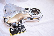 1975 Norton Commando Aluminum Engine Cover Pieces AFTER Chrome-Like Metal Polishing and Buffing Services