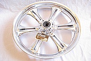 2011 Victory Crossroads Motorcycle Aluminum Wheel AFTER Chrome-Like Metal Polishing and Buffing Services