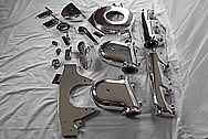 Aluminum Motorcycle Peices AFTER Chrome-Like Metal Polishing and Buffing Services / Restoration Services