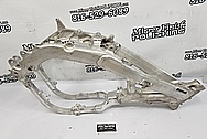 2019 Honda CRF450R Aluminum Motorcycle Frame BEFORE Chrome-Like Metal Polishing and Buffing Services / Restoration Services - Aluminum Polishing - Motorcycle Polishing