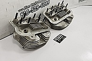 Harley Davidson Aluminum Motorcycle Cylinder Heads BEFORE Chrome-Like Metal Polishing - Aluminum Polishing - Motorcycle Parts Polishing - Cylinder Head Polishing 