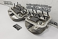 Harley Davidson Aluminum Motorcycle Cylinder Heads BEFORE Chrome-Like Metal Polishing - Aluminum Polishing - Motorcycle Parts Polishing - Cylinder Head Polishing 